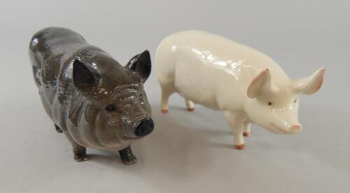 A Royal Doulton ceramic pot bellied pig