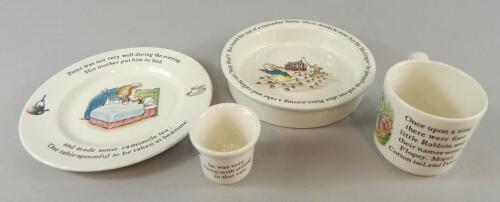 A collection of Wedgwood Beatrix Potter children's items