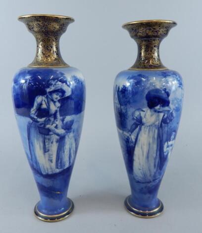 A pair of Royal Doulton vases