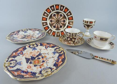 A collection of Royal Crown Derby and Derby Imari ware