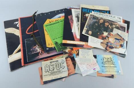 A quantity of heavy rock or heavy metal related ephemera