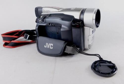 A JVC video camera