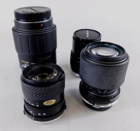 Four camera lenses