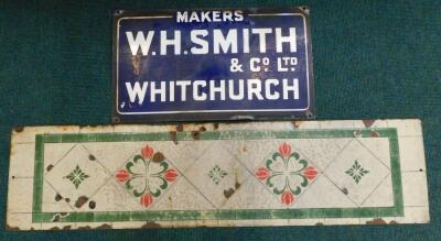 Two enamel signs