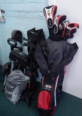 A quantity of golfing equipment