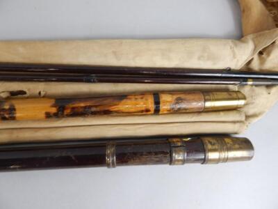 A mid 19thC Charles Farlow four piece split cane fishing rod - 2