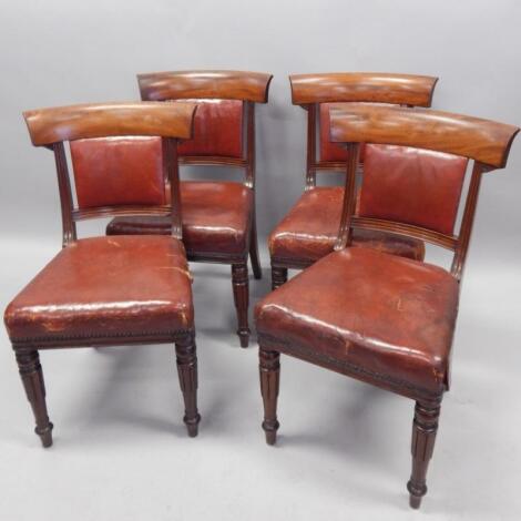 A set of four William IV mahogany dining chairs