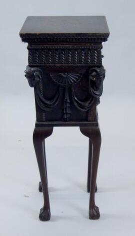 A 19thC ebonised plant stand