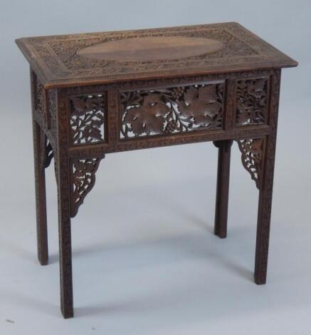 A late 19th/early 20thC Anglo Indian side table