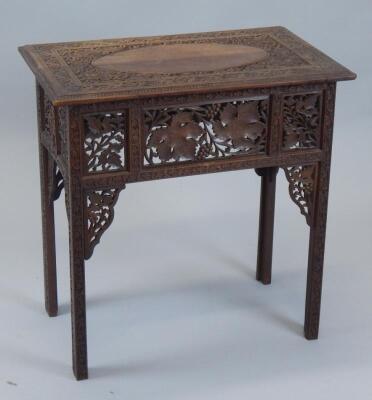 A late 19th/early 20thC Anglo Indian side table