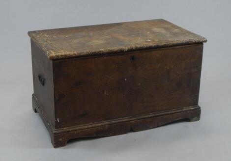 A 19thC stained pine tool chest