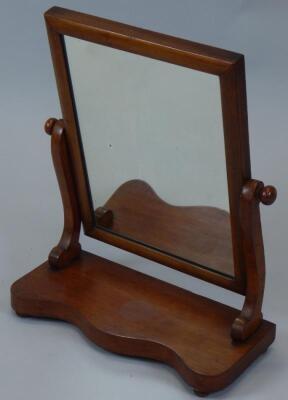 A Victorian mahogany table mirror