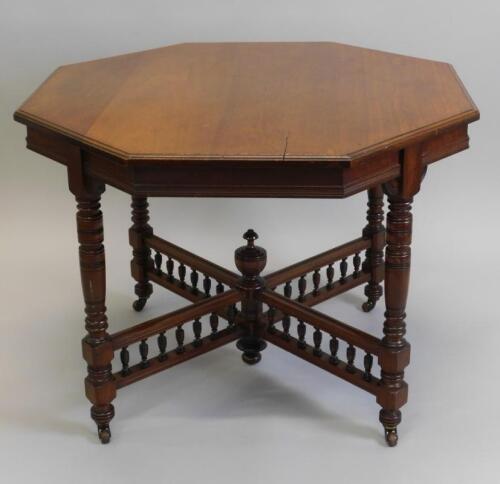 A late 19thC walnut window table