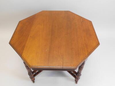 A late 19thC walnut window table - 3