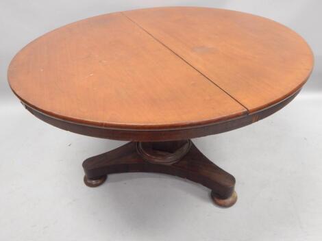 A Victorian mahogany breakfast table