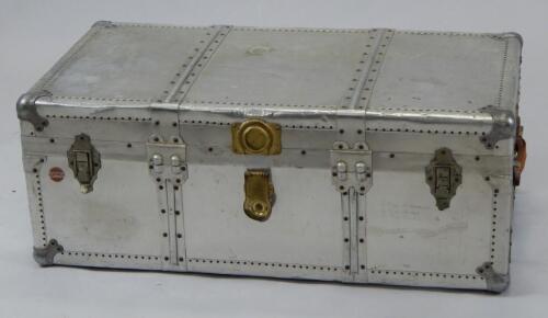 A 20thC Suzuki metal cased industrial travel trunk