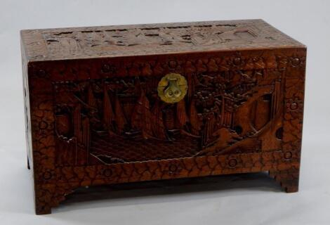 A 20thC camphor wood chest