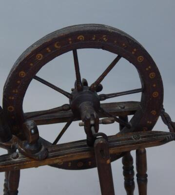 A Continental stained spinning wheel - 2