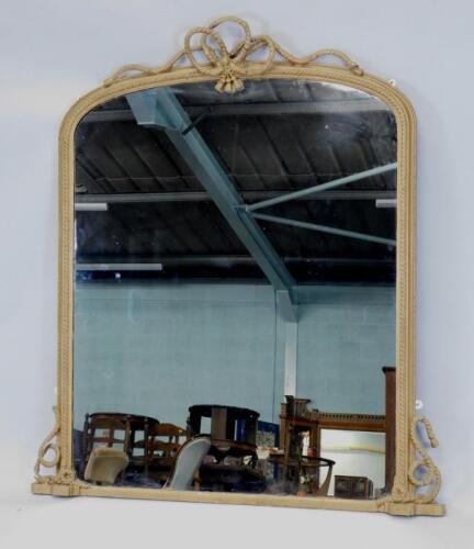 A Victorian gilt wood overmantel mirror