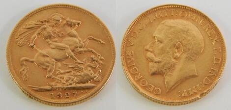 A George V sovereign 1927