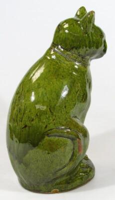 An Edwardian Welsh Ewenny Pottery figure of a cat - 2