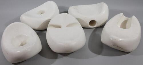 A set of five modern pottery sculptures