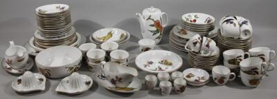 A comprehensive Royal Worcester Evesham part dinner service