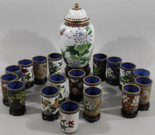 Various 20thC cloisonne ware