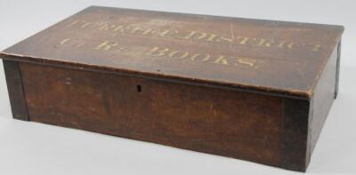 *A 19thC mahogany Turriff District CR Books box