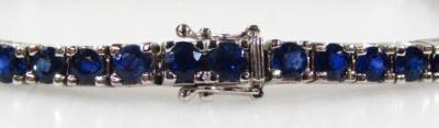 A sapphire set tennis bracelet - 2