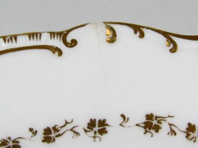 A 19thC hand painted and gilt highlighted part dessert service - 6