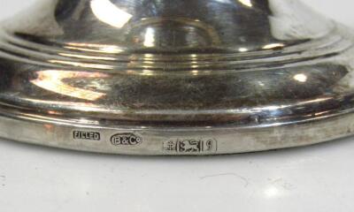 A pair of Elizabeth II silver dwarf candlesticks - 2