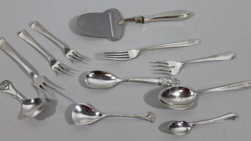 Various items of German white metal and silver plate