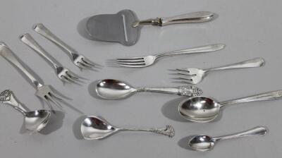 Various items of German white metal and silver plate