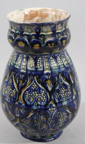 A Della Robbia Birkenhead pottery tin glazed vase