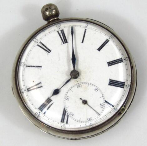 A Victorian silver open faced pocket watch