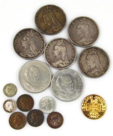 Various Victorian and other coins