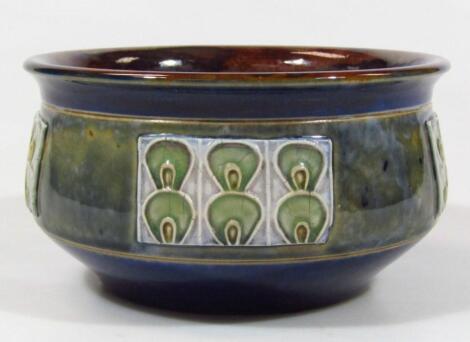 An early 20thC Royal Doulton pottery jardiniere