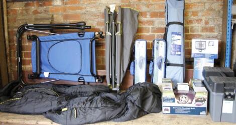 Various modern camping equipment