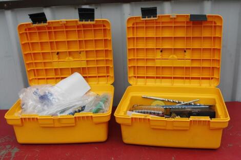 Two Ketter plastic heavy duty tool boxes