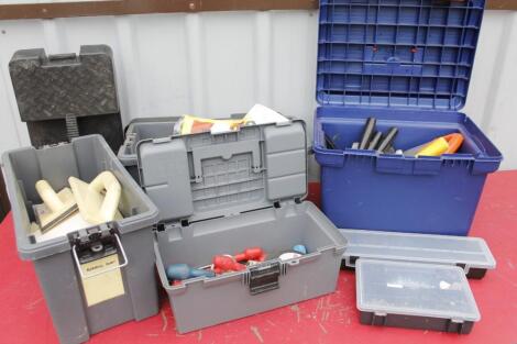 A modern Keter plastic tool chest