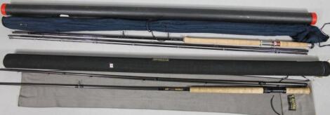 A modern Daiwa Altmoor 15ft Graphite fishing rod