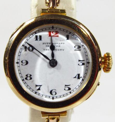 A 9ct gold ladies wristwatch