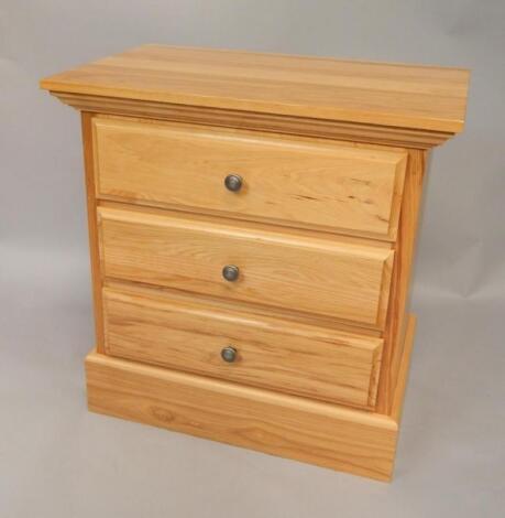 A PM Bedroom Gallery light oak chest of three drawers