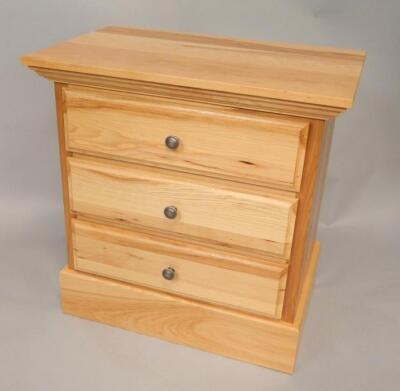 A PM Bedroom Gallery light oak chest of three drawers