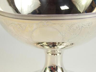 A silver pedestal fruit bowl - 3