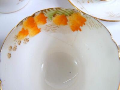 A Shelley Porcelain part coffee service decorated in the Mimosa pattern - 2