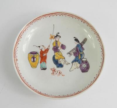 A Christians Liverpool porcelain saucer