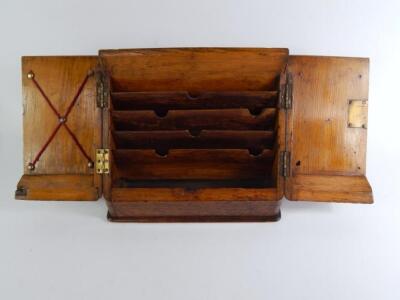 A Victorian oak stationery rack - 2