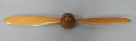 A pine model of an aeroplane propeller